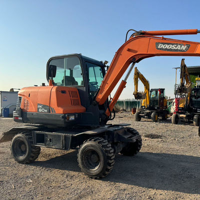 48KW Χρησιμοποιούμενη μηχανή ανασκαφής DOOSAN Doosan DX60W Υδραυλική ανασκαφή 5550 kg