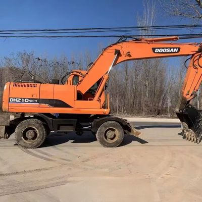 Doosan 210w-7 Χρησιμοποιούμενη μηχανή εκσκαφής τροχών 115kW για την εξορυκτική βιομηχανία