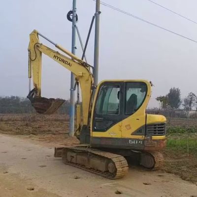Χρησιμοποιούμενο Hyundai 60 Excavator Digger Mini Hydraulic Crawler Excavator 5850kg