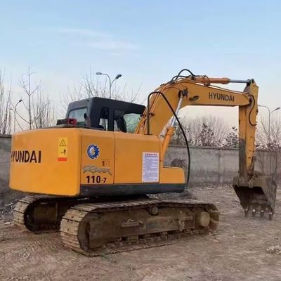 Χρησιμοποιούμενος ανασκαφέας Hyundai R110-7 Χρησιμοποιούμενος ανασκαφέας δεύτερου χεριού 11200kg 0,30-0,59m3 Κουβά