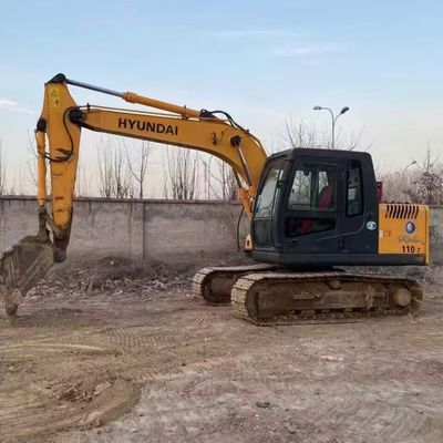 Χρησιμοποιούμενος ανασκαφέας Hyundai R110-7 Χρησιμοποιούμενος ανασκαφέας δεύτερου χεριού 11200kg 0,30-0,59m3 Κουβά