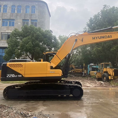 Κατασκευαστική παλιά εκσκαφέας Hyundai 220lc-9s Κίτρινο μεταχειρισμένο εκσκαφέας