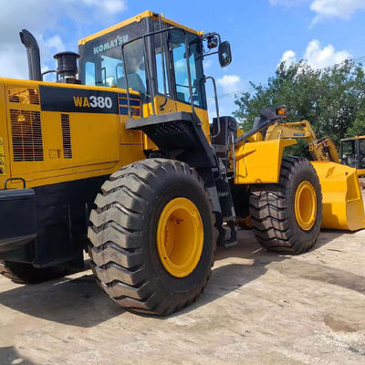 Βαρύ φορτίο 146kW Komatsu WA380 Χρησιμοποιούμενο φορτιστή τροχών 5 τόνων φορτίο για τη γεωργία