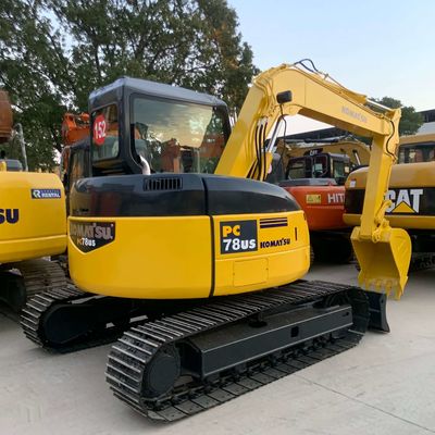 Χρησιμοποιούμενος εξορυκτής Komatsu Pc78 7,67 τόνων μεταχειρισμένος εξορυκτής για κατασκευές