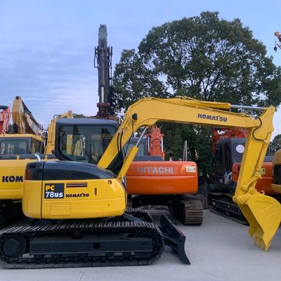 Χρησιμοποιούμενος εξορυκτής Komatsu Pc78 7,67 τόνων μεταχειρισμένος εξορυκτής για κατασκευές