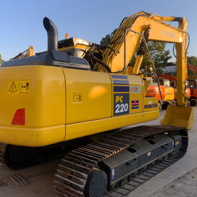 Τύπος σάρωσης Komatsu Pc220 μεταχειρισμένη εκσκαφέας 23100kg 1m3 χωρητικότητα κουβάς
