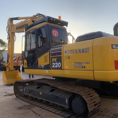 Τύπος σάρωσης Komatsu Pc220 μεταχειρισμένη εκσκαφέας 23100kg 1m3 χωρητικότητα κουβάς