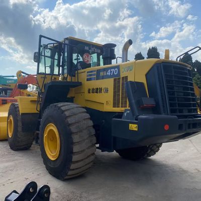 Χρησιμοποιούνται κατασκευαστικά έργα Komatsu WA470 φορτιστή 204kW ψύξη νερού φορτιστές 2ου χεριού