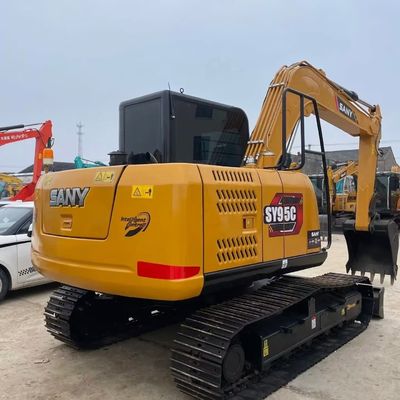 Κίτρινη μεταχειρισμένη μίνι σκάφτρα SANY 95c μεταχειρισμένη σκάφτρα 9180kg