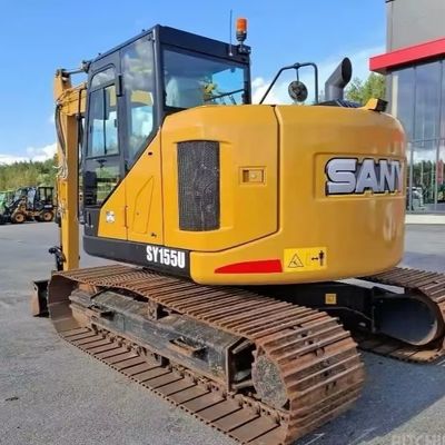 Μίνι υδραυλική χρησιμοποιημένη Sany Excavator SANY155U Παλιά κατασκευαστική σκάφτρα