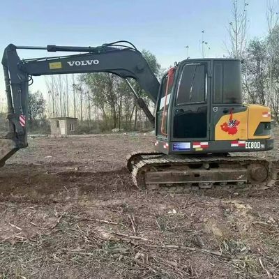 Βόλβο 80D Χρησιμοποιείται Μίνι Excavator Digger 42kw 2100rpm Για την κατασκευή δρόμων