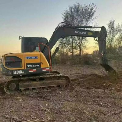 Βόλβο 80D Χρησιμοποιείται Μίνι Excavator Digger 42kw 2100rpm Για την κατασκευή δρόμων