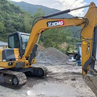 Μηχανή ντίζελ Χρησιμοποιούμενος μίνι εξορυκτής XCMG XE60DA Υδραυλικός εξορυκτής Crawler