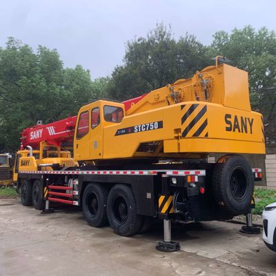 75 τόνων φορτίο Χρησιμοποιούμενο Sany 750 γερανό Κατασκευή Υδραυλικός δευτερεύον φορτηγό γερανό